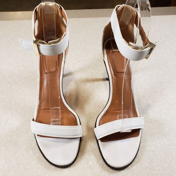 Givenchy White Leather Ankle Strap Stiletto Sandals Women’s EU 39 / US 8 - Picture 2 of 6